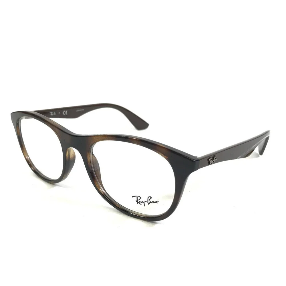 Ray-Ban Eyeglasses Frames RB7085 5577 Brown Tortoise Square Full Rim 52-19-145